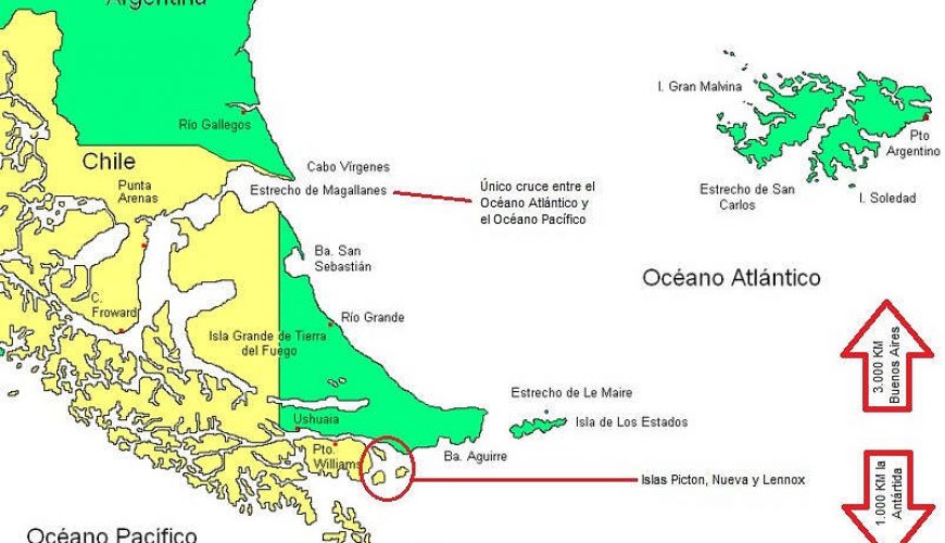 Mapa Tierra del Fuego